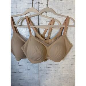 Honeylove women’s bras 2 cream adjustable straps soft feminine lingerie